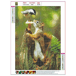 Avis Animal photo bricolage diamant peinture point de croix 5D diamant peinture - Multicolore