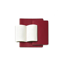 Moleskine Set de 3 cahiers lignés Très grand format Couverture souple 19 x 25 cm Rouge 