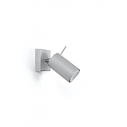 Luminaire Center Applique murale RING acier gris 1 ampoule