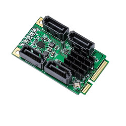 Wewoo Carte contrôleur 4 ports SATA III 6G Mini PCI Express Marvel 88SE9215