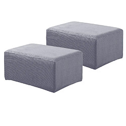 Housse Pouf Extensible Bureau Chambre Hôtel Set de 2 Housses de Tabourets Housses de Chaises Carrée Housse de Poufs pour Maison