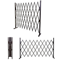 Mendler Grillage HWC-B34, grille protectrice télescopique, aluminium marron ~ hauteur 153cm, largeur 32-265cm