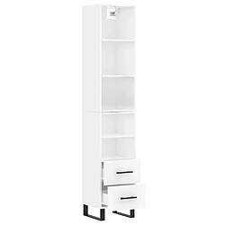 Acheter Maison Chic Buffet,Meuble de Rangement,commode pour salon,Cuisine Blanc brillant 34,5x34x180 cm Bois d'ingénierie -MN92331