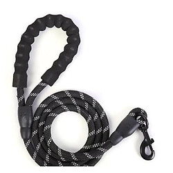 Universal Collier pour chien de compagnie Fournitures pour chien de compagnie Laisse de chien ronde réfléchissante multicolore (noir)