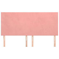 Avis Maison Chic Lot de 4 Têtes de lit design pour chambre - Décoration de lit Rose 100x5x78/88 cm Velours -MN51461