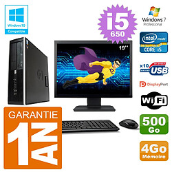 PC HP Compaq 8100 SFF Ecran 19" i5-650 RAM 4Go Disque 500Go Graveur DVD Wifi W7 · Occasion 