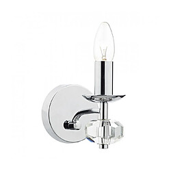 Luminaire Center Applique murale Oleana chrome poli et cristal 1 ampoule