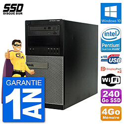 PC Tour Dell 7020 Intel Pentium G3220 RAM 4Go SSD 240Go Windows 10 Wifi · Occasion 