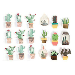 Graines Creatives 18 stickers 3D Cactus 