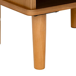 Pegane Table de chevet, table de nuit avec 1 tiroir en bois coloris Marron - Longueur 44,5 x Profondeur 35 x Hauteur 61 cm