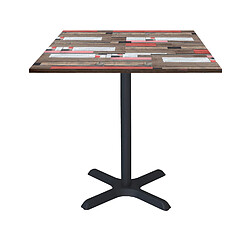 Restootab Table 70x70cm - modèle Dina bois redden wood