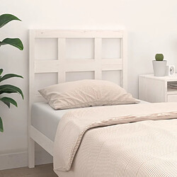 Avis Maison Chic Tête de lit moderne pour chambre - Décoration de lit Blanc 80,5x4x100 cm Bois massif de pin -MN76919