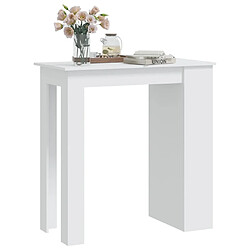 Avis vidaXL Table de bar rangement Blanc 102x50x103,5 cm Bois d'ingénierie