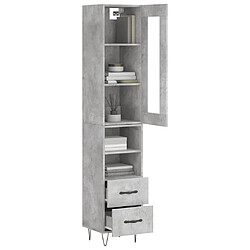 Avis Maison Chic Buffet,Meuble de Rangement,commode pour salon,Cuisine Gris béton 34,5x34x180 cm Bois d'ingénierie -MN84746