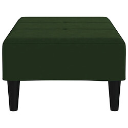 Avis vidaXL Repose-pied Vert foncé 78x56x32 cm Velours