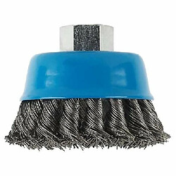 Bosch 1608614001 Brosse boisseau 90 mm, 0,5 mm, M14, à fils torsadés convient pour travaux de nettoyage difficiles sur surfaces métalliques de taille moyenne à grande, notamment pour l'élimination de rouille incrustée, 1 pièce