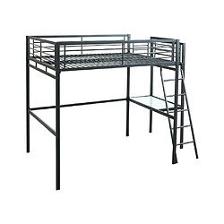 Acheter Vente-Unique Lit mezzanine CASUAL II - 140 x 190 cm - plateforme bureau - Anthracite