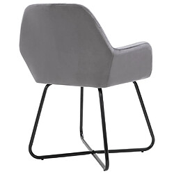 Decoshop26 Lot de 2 chaises de salle à manger cuisine design moderne velours gris CDS020620 pas cher