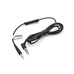 vhbw Câble audio AUX vers prise jack 3,5mm pour Bose OE2, OE2i casques d'écoute, 120cm - microphone bouton de réponse d'appel 