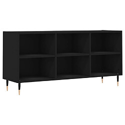 Maison Chic Meuble TV scandinave - Banc TV pour salon noir 103,5x30x50 cm bois d'ingénierie -MN23459