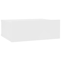 Maison Chic Table de chevet,Table de nuit,Table d'appoint pour salon flottante Blanc 40x30x15 cm Bois d'ingénierie -MN79127