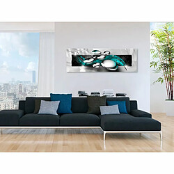 Paris Prix Tableau Imprimé Shiny Stones Narrow Turquoise 40 x 120 cm