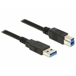 DeLOCK 85068 câble USB 2 m USB A USB B Noir (Delock Cable USB 3.0 Type-A male &gt; USB 3.0 Type-B male 2m black)