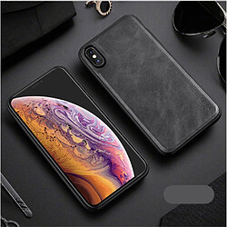 Etui en PU style vintage gris pour votre Apple iPhone XS Max 6.5 inch