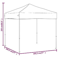 vidaXL Tente de réception pliable Taupe 2x2 m pas cher