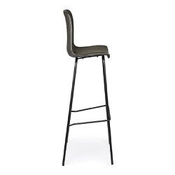 Avis Bizzotto Tabouret Lot de 2 Tabourets de bar Kyra Pu Anthracite Vinta