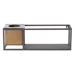 BigBuy Home Étagère 40 x 12 x 13,5 cm Noir Doré Métal