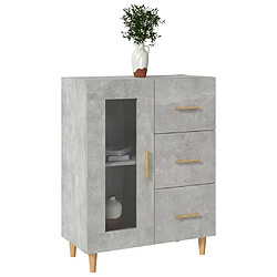 Acheter Maison Chic Buffet,Meuble de Rangement,commode pour salon,Cuisine gris béton 69,5x34x90 cm bois d'ingénierie -MN45068