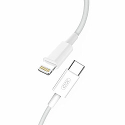 XO NB113 TPE durable universel USB-C (Type-C) vers Lightning PD Data & Câble chargeur rapide 2,4A 1m blanc 