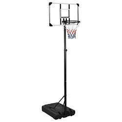 vidaXL Support de basket-ball Transparent 235-305 cm Polycarbonate 