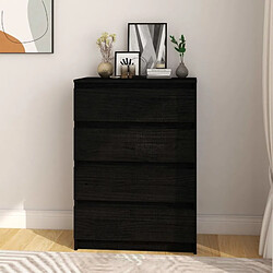 vidaXL Armoire d'appoint Noir 60x36x84 cm Bois de pin massif 