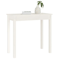 Avis vidaXL Table console Blanc 80x40x75 cm Bois massif de pin