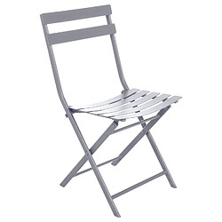 Hesperide Chaise de jardin pliable en métal Greensboro - Gris quartz Hespéride - Chaise de jardin pliable en métal Greensboro - Gris quartz - Design