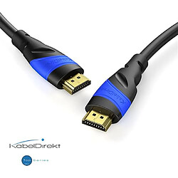 KabelDirekt 5m Câble HDMI 4K compatible avec (HDMI 2.0a/b, 2.0, 1.4a, 4K Ultra HD, 3D, Full HD, 1080p, HDR, ARC, Highspeed avec Ethernet, PS4, XBOX, HDTV) TOP Series