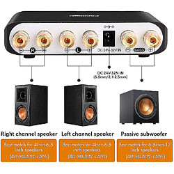 Acheter Universal Q100 2.1 Channel Hi-Fi Bluetooth 5.0 Amplificateur d'alimentation Classe D Mini Stéréo AMP AMP Speaker Subwoofer