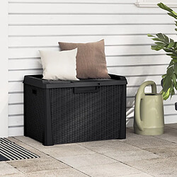 vidaXL Boîte de rangement de jardin anthracite 125 L PP