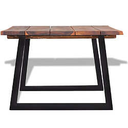 Avis vidaXL Table basse Bois d'acacia massif 110x60x40 cm