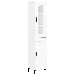 vidaXL Buffet haut Blanc 34,5x34x180 cm Bois d'ingénierie