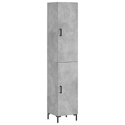 Maison Chic Buffet,Meuble de Rangement,commode pour salon,Cuisine Gris béton 34,5x34x180 cm Bois d'ingénierie -MN81822