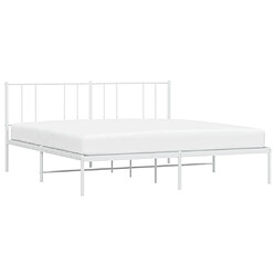 Avis Maison Chic Lit adulte - Cadre de lit métal avec tête de lit,Structure du lit Contemporain pour chambre blanc 183x213 cm -MN98052