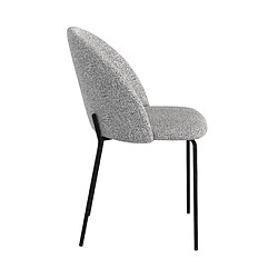 Avis Rendez Vous Deco Chaise Karl en tissu chiné gris clair (lot de 2)