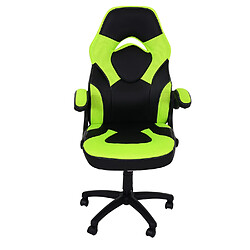 Acheter Mendler Chaise de bureau HWC-K13, chaise pivotante Gaming, ergonomique, accoudoirs réglables, similicuir ~ noir-vert