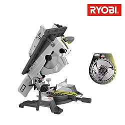 Pack RYOBI scie sur table et onglet électrique 1800W 254mm RTMS1800-G - lame carbure pour scies 254mm 24 dents SB254T24A1 