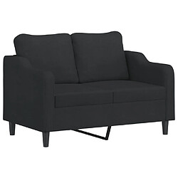 Avis vidaXL Canapé 2 places avec oreillers décoratifs noir 120 cm tissu