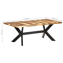 vidaXL Table de salle à manger 200x100x75 cm Bois avec finition miel pas cher