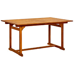 Avis vidaXL Table à dîner de jardin (150-200)x100x75cm Bois d'acacia massif